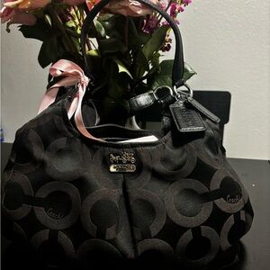 Coach Black Signature Shoulder Bag